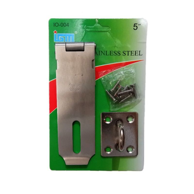 OVERVAL STAINLESS Overpal Besi Grendel Slot Kunci Gembok Lemari Pintu 3&quot; 4&quot; 5&quot; inch - IGM IO-004