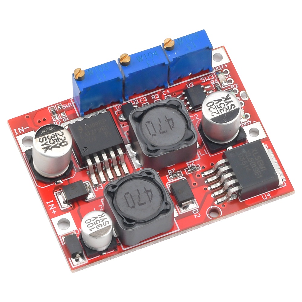 Lm2577S Lm2596S Modul Konverter Boost Buck Tegangan Step Up Down Dc-Dc Untuk Alat Elektronik