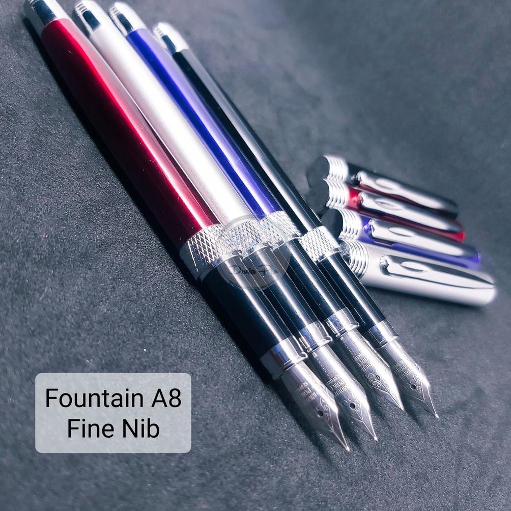 

[KODE P60L7] Fountain Pen FH A8 Fine Nib, Pena Tinta Mata Halus 0.3mm Metal Nib Bahan Metal Bisa Grafir