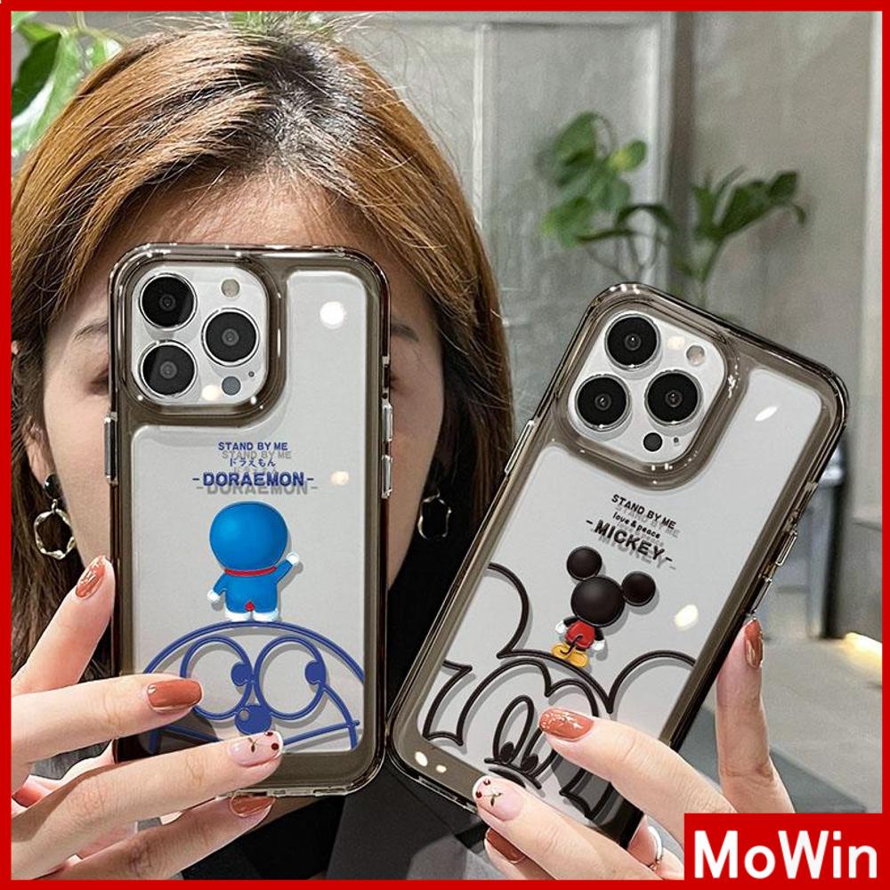 For iPhone 14 Pro Max iPhone Case HD Clear Acrylic High Quality Hard Case Metal Button Protection Camera Cute Cartoon Compatible For iPhone 13 Pro max 12 Pro Max 11 xr 7plus 6splus