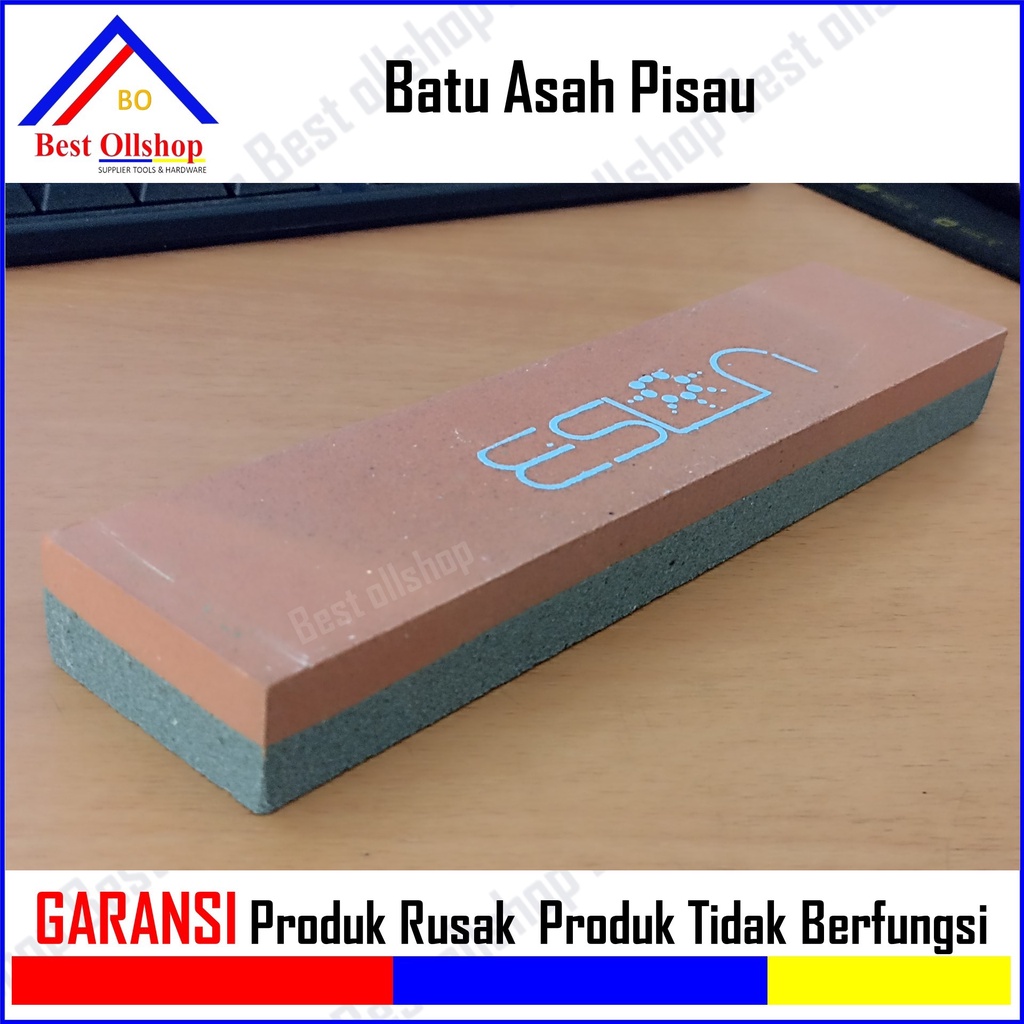 Batu Pengasah Pisau RRT / Asahan Pisau / SHARPENING STONE / Batu Asah Gosok Ungkal Pisau Kombinasi Kecil Besar Termurah