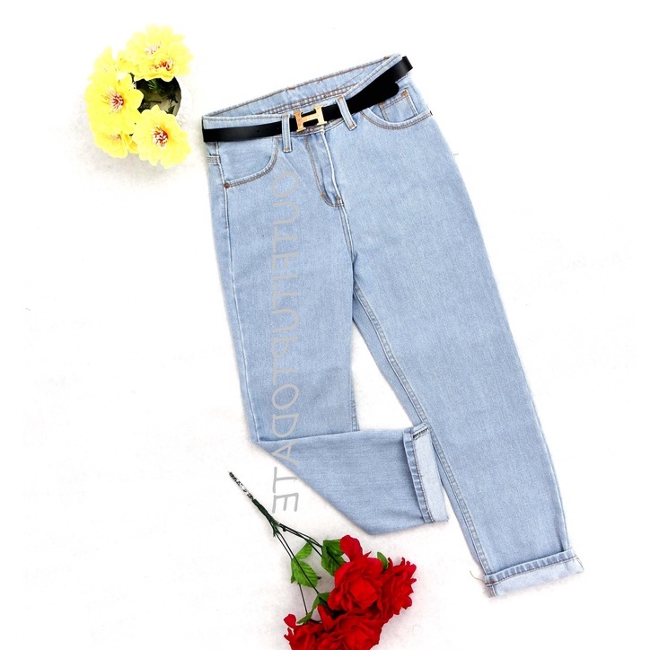 (HIGHWAIST) CELANA HIGHWAIST JEANS WANITA PREMIUM TERBARU KEKINIAN/CELANA PANJANG JEANS BLUE