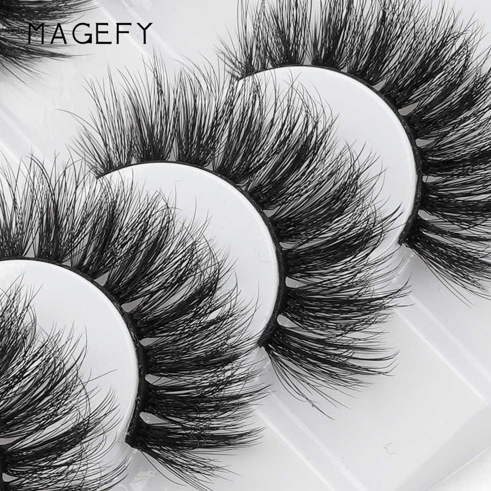 MAGEFY188 Tanam Eyelash Extension 8 Pasang 3D Bulu Mata Palsu Ekstensi Alami Ekstensi Panjang Tipis