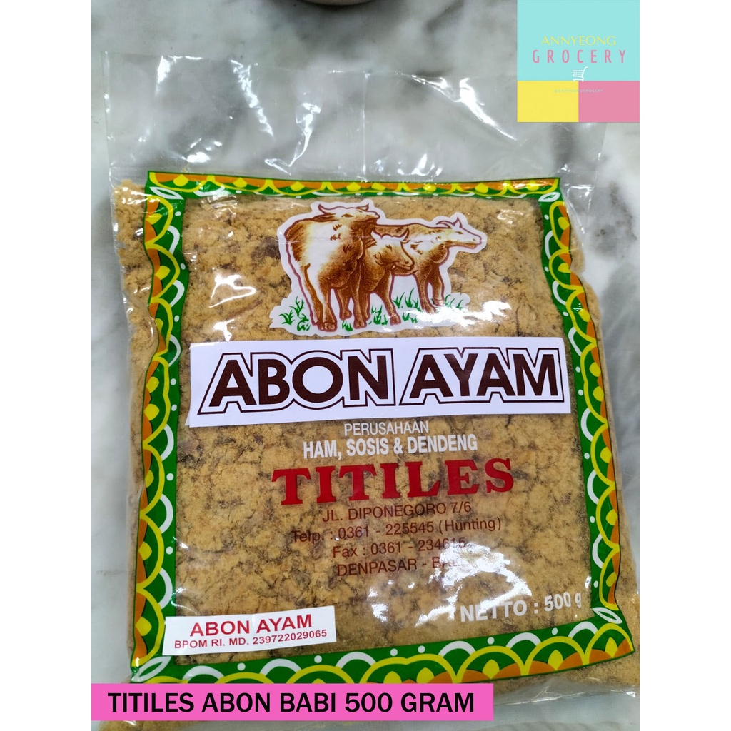 

ABON AYAM TITILES 500 GRAM ABON AYAM TITILES MURAH ABON KHAS BALI