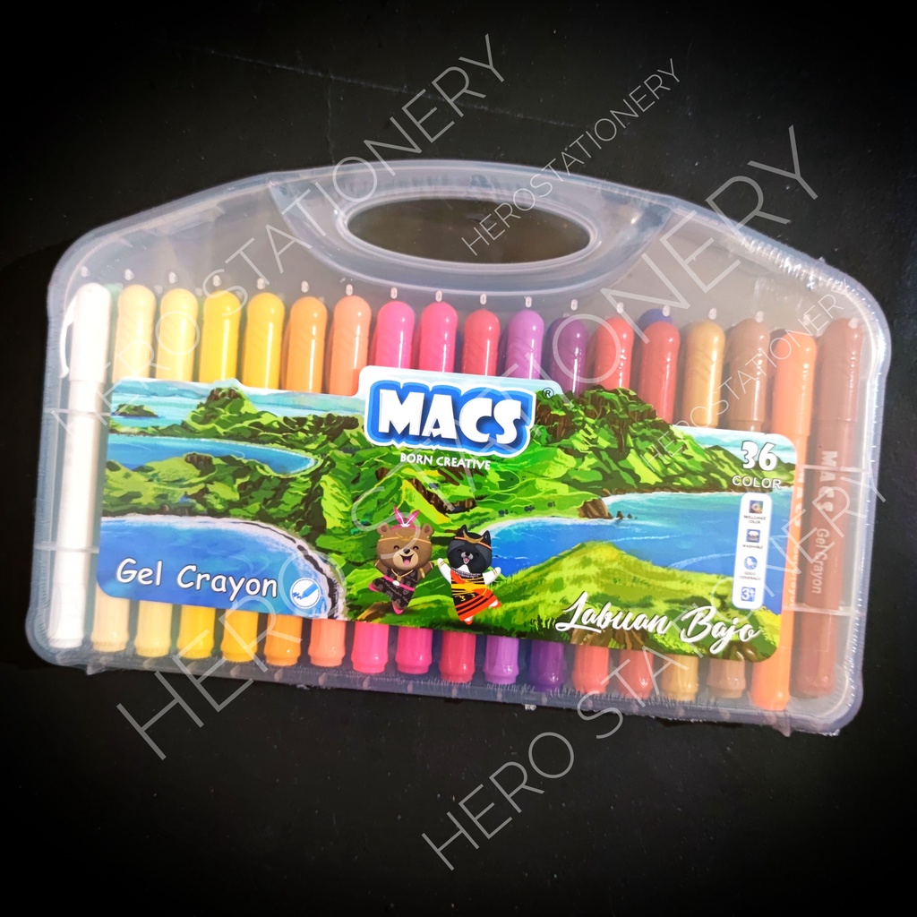 

MACS silky crayon krayon halus 36 warna