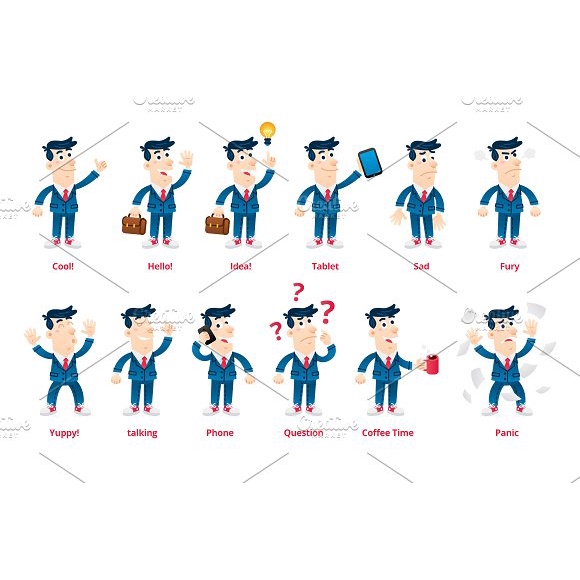 Business Man Mascot Mega Pack