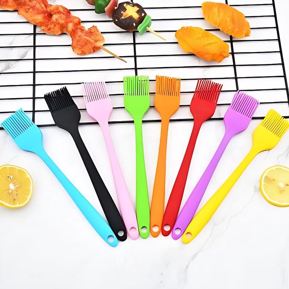 KUAS SILIKON MENTEGA UKURAN 21 CM/ KUAS KUE DAN ROTI / KUAS BBQ / KUAS SILIKON FOOD GRADE / SILICONE BRUSH / Kuas Full Silikon / Kuas Silicon / Kuas Roti / Kuas Mentega / Kuas Kue / Kuas Untuk Masak / Kuas Silikon Tahan Panas