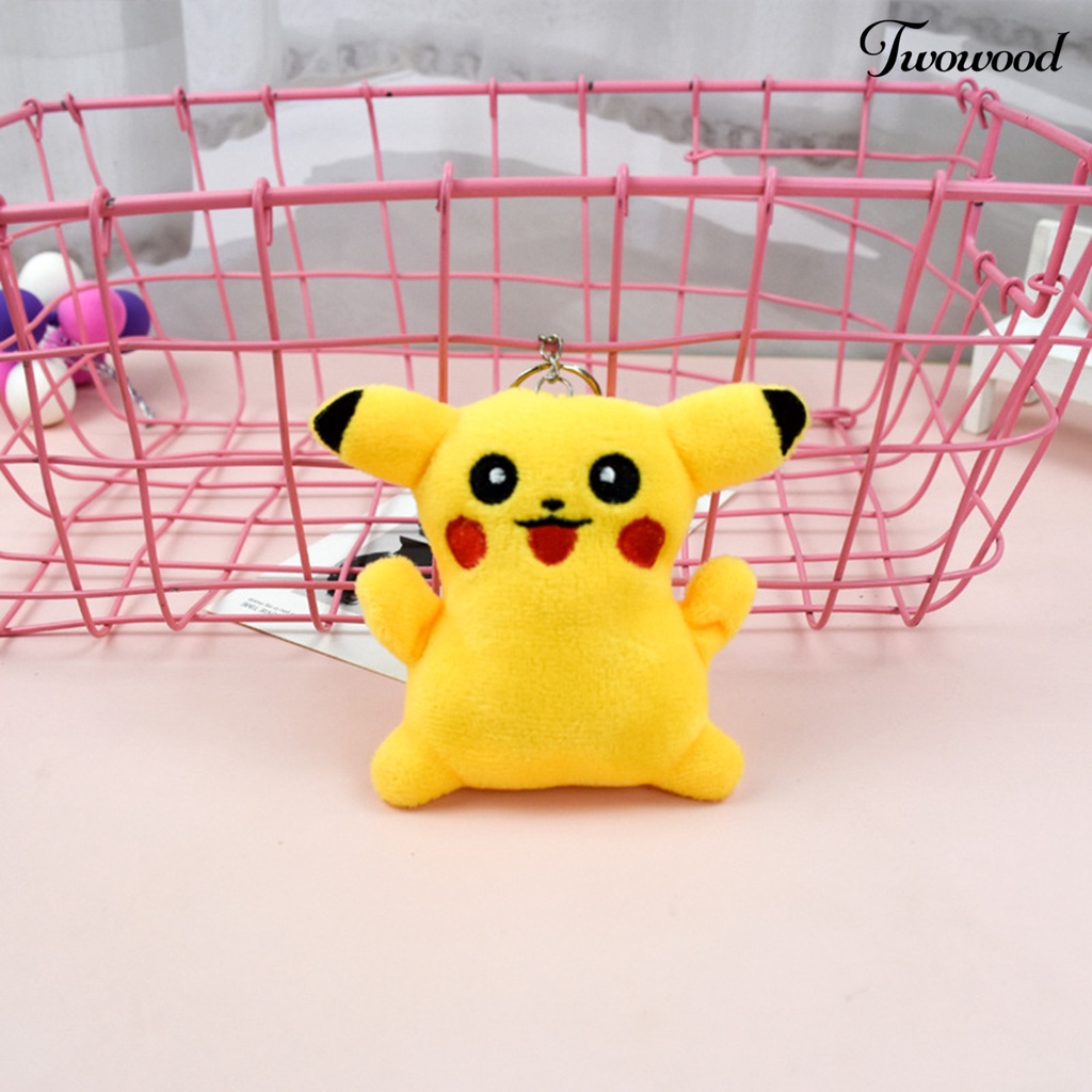 Twowood Gantungan Kunci Boneka Pikachu Bahan Plush