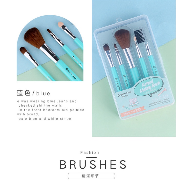 MAANGE  5 Pcs/set Kuas Make Up Rias Profesional Kit Kosmetik dengan Kotak/ Make Up Tools / Set Brush Make Up / Set Paket Kuas / Beauty Tools Pemula Lengkap Ori Make Up Gift Set Alat 0065