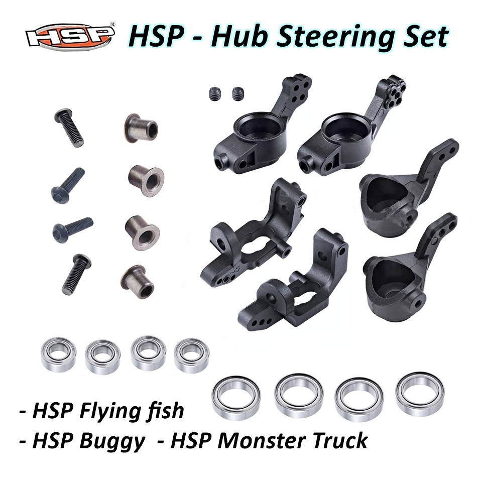 Hsp Steering Hub Set Plastik Bearing Hub untuk Hsp FF Buggy Monster RC Car Hobby