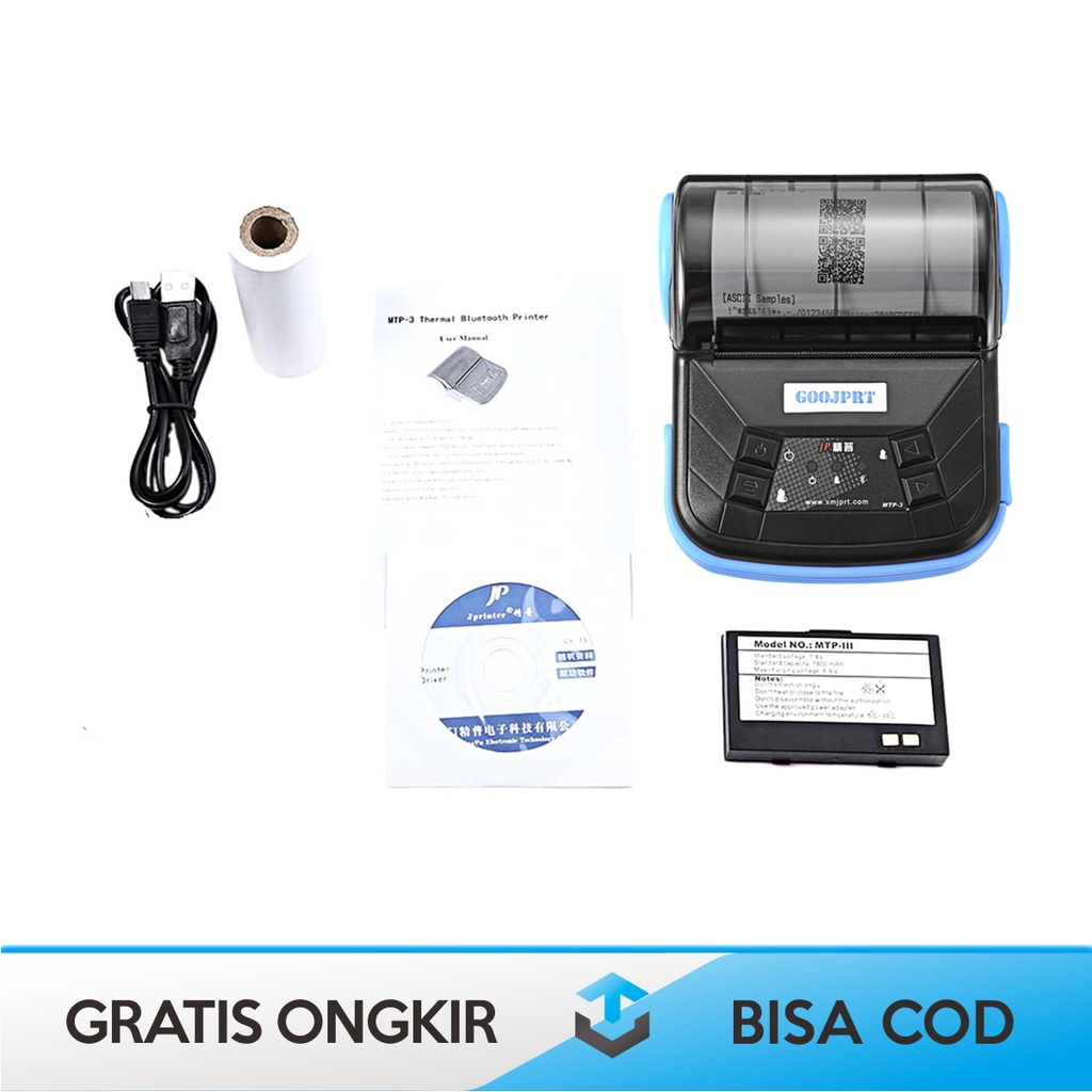 PRINTER THERMAL PENCETAK RESI 80mm GOOJPRT MINI BLUETOOTH PORTABLE ORI