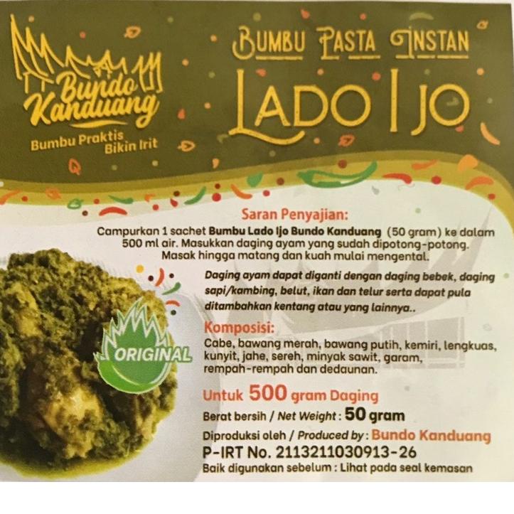 

ARTPp6P0--BUMBU RENDANG BUNDO KANDUANG / BUMBU RENDANG PADANG / BUMBU ASAM PADEH / BUMBU NASI GORENG / BUMBU LADO IJO / BUMBU SOTO PADANG