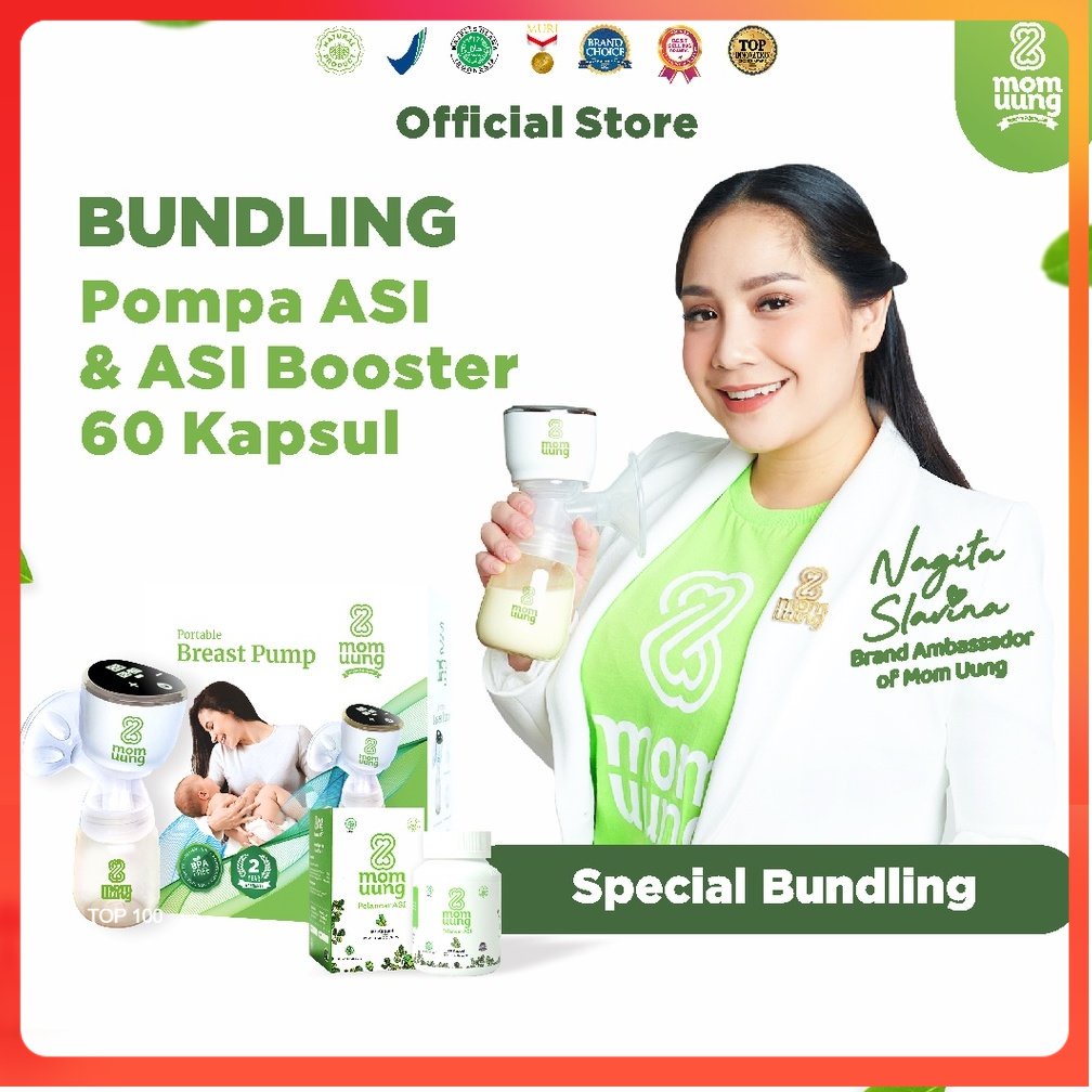 Special Bundling Mom Uung ASI Booster &amp; Mom Uung Breast Pump / Pelancar ASI Mom Uung / Portable Electric Pompa ASI PREMIUM SHOPPING OFFICIAL STORE SHOP