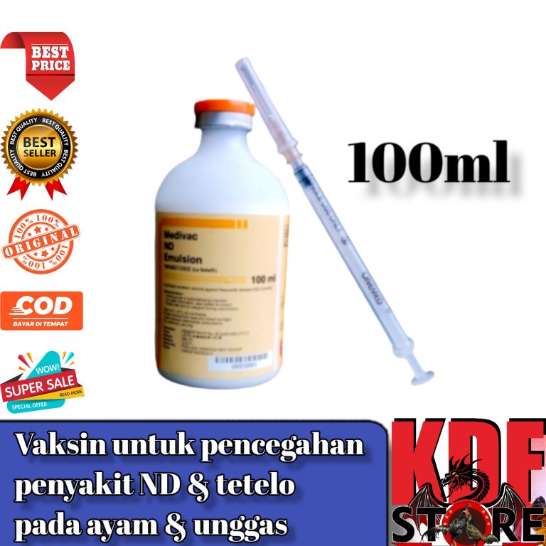 Vaksin Medivac ND Emulsion dosis 100 ml Vaksin Ayam