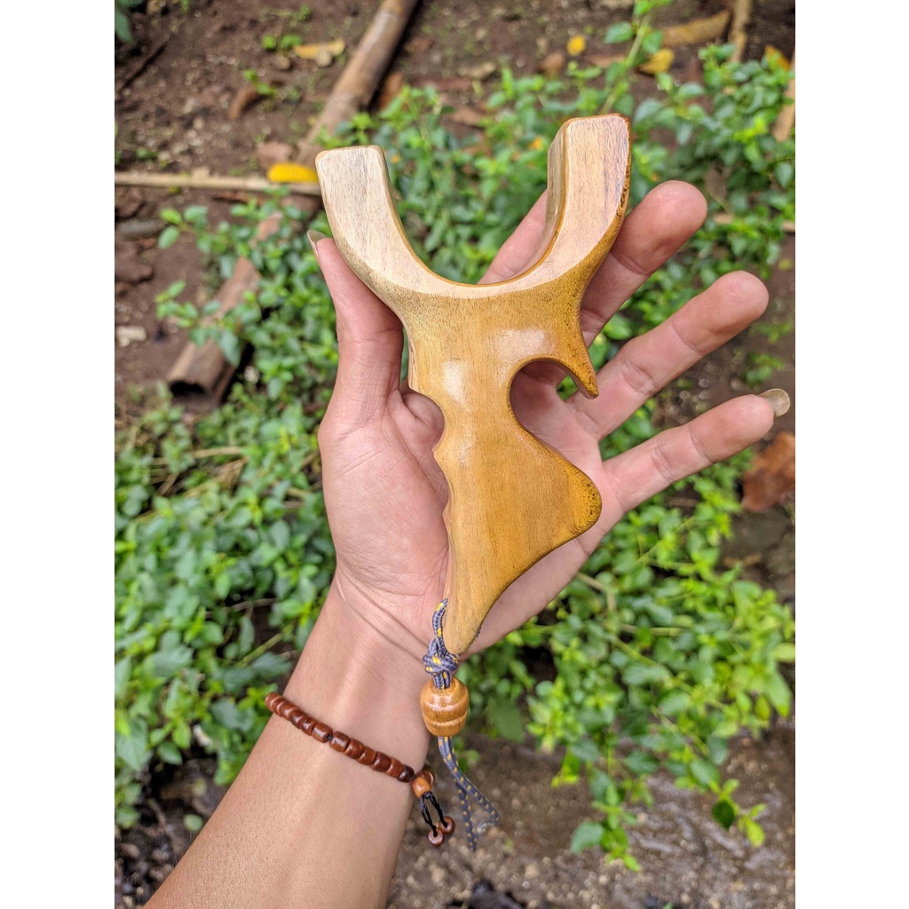 Frame ketapel ikan kayu jati