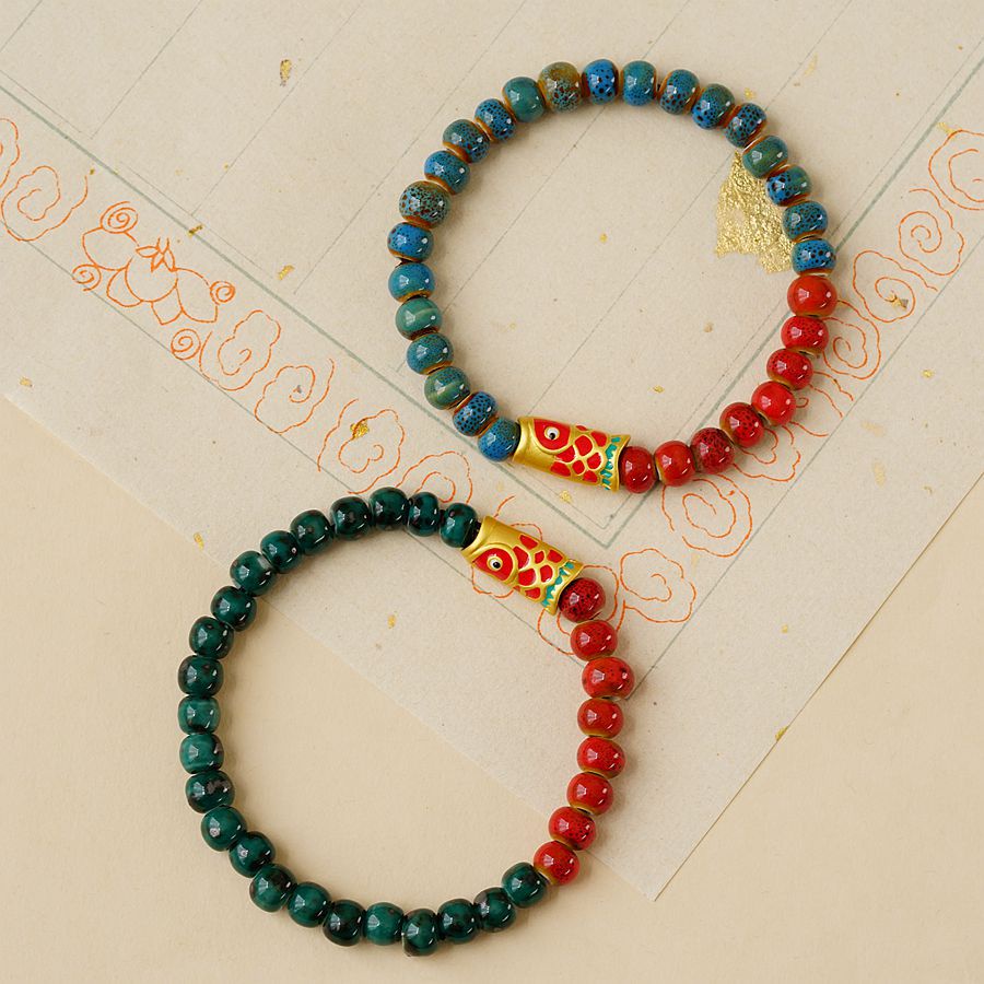 Gelang Keberuntungan Manikmanik Keramik Untuk Wanita