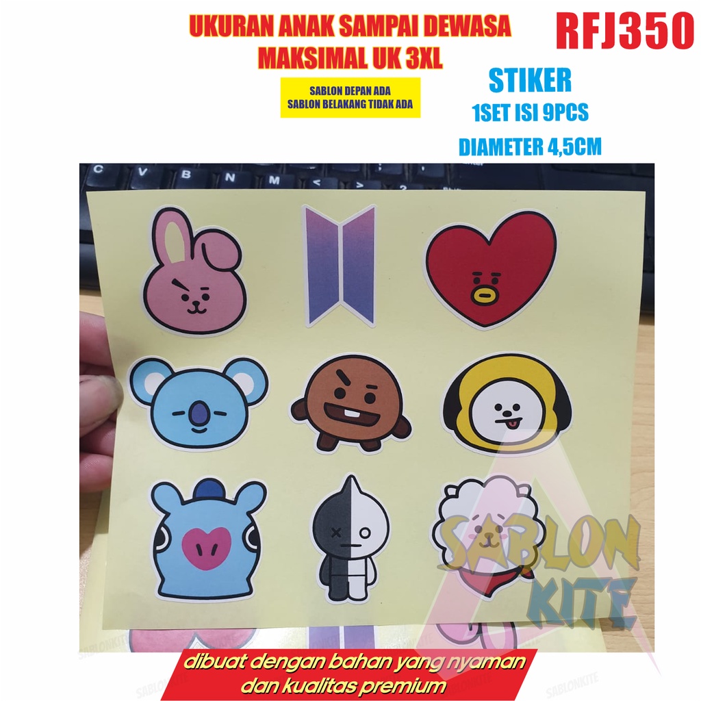 MURAH!!! STIKER KPOP MEMBER RFJ350 TATA CHIMMY DLL