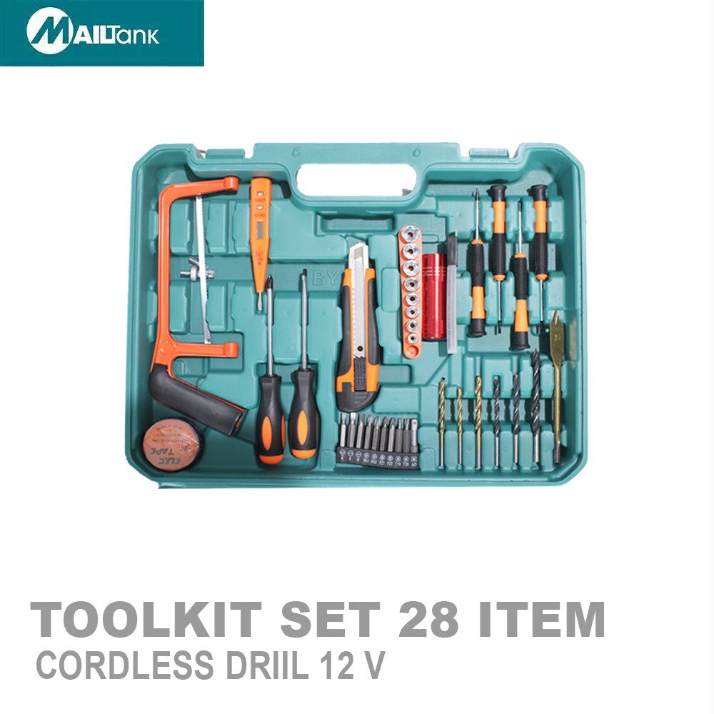 Bor impact drill 13mm electric dan Toolset Toolkit Toolbox Tool Set Tool Kit Tool Box