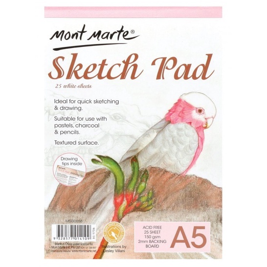 

Trendi Sketch Pad / Sketchbook / Buku Sketsa A5 Mont Marte Limited