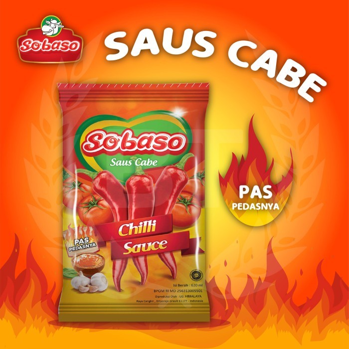 Sobaso Saos Cabe, Saos Sambal 620ml (1 Dus isi 12 pcs)