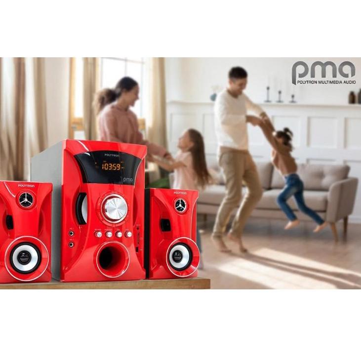 Diskon Spesial--SPEAKER AKTIF POLYTRON PMA 9505 / PMA9505 / PMA-9505 Speaker Bluetooth/USB/AUX 100% 
