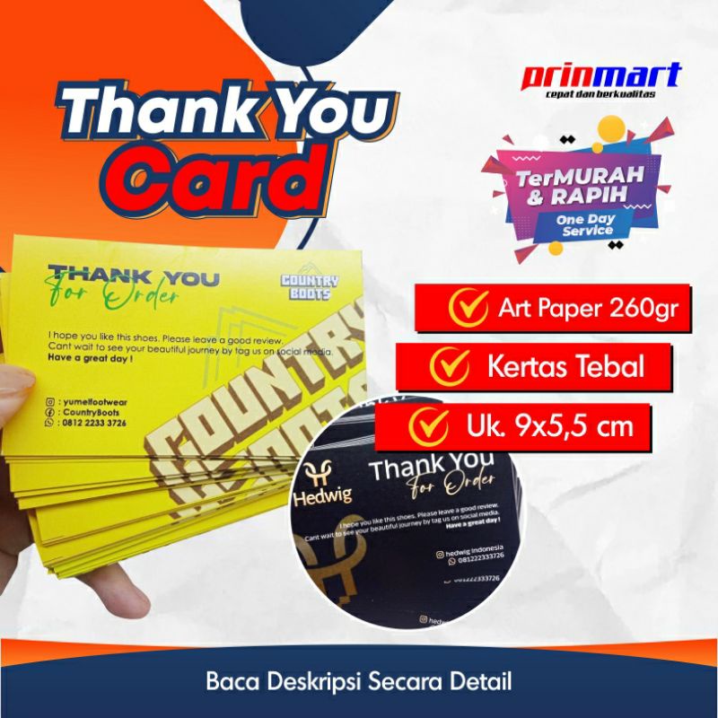 

Cetak kartu nama cetak thank you card cetak ucapan terima kasih olshop free setting free desain