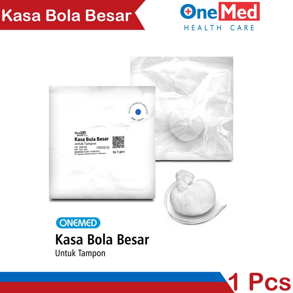Kasa Bola Besar Steril Untuk Tampon OneMed Isi 1 Pcs