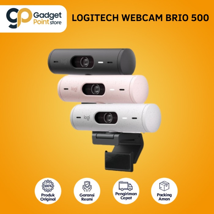 Logitech Webcam Brio 500 HD 1080p - Garansi 1 Tahun - Hitam