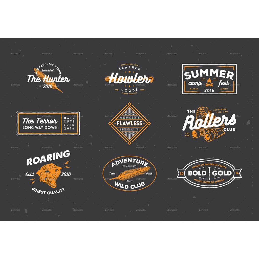 18 Hipster Vintage Badges