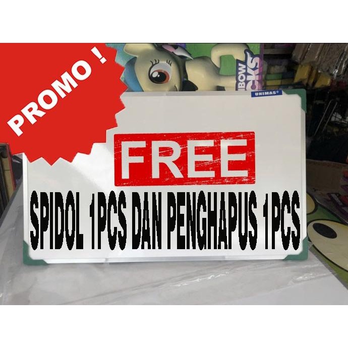 

[COD] papan tulis whiteboard 80x120 OBRAL Kode 143