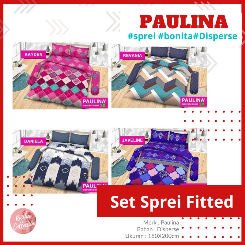 RC Sprei Bonita EMILIA/ Paulina Dispers 3D Flat King Size 180x200 cm