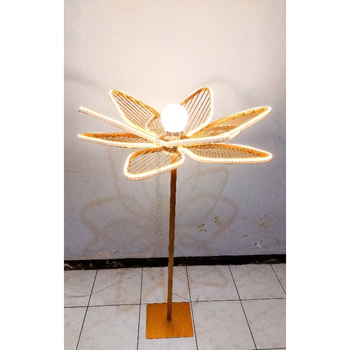 standing lampu dekorasi, lampu bunga