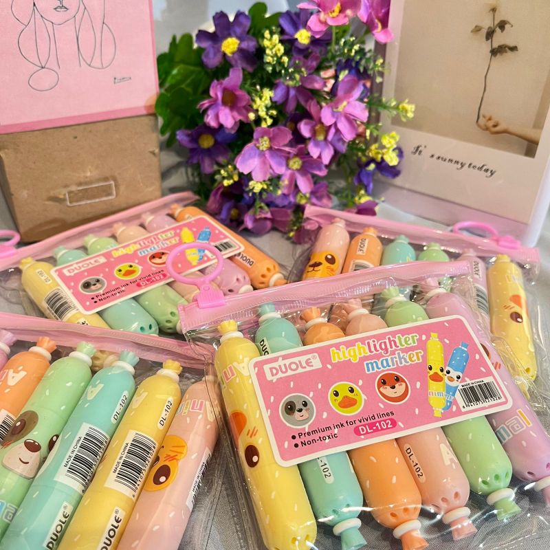 

Stabilo 1 Set 6 Pcs Sosis Higlitter Sosis Alat Tulis Unik Kado Viral Termurah