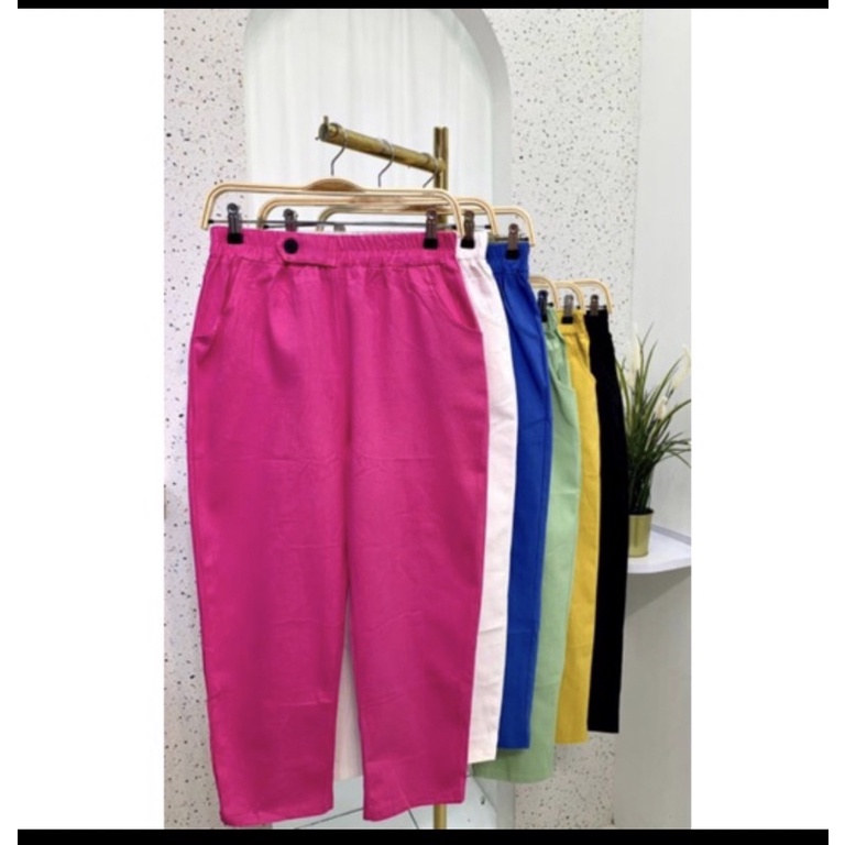 HAKIRA SIKA PANTS MODEL KANCING 7/9 KRINKEL PREMIUM