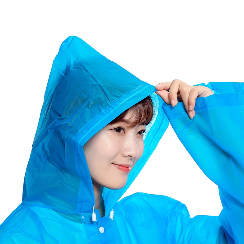 [EIKE] JAS HUJAN PONCHO PANJANG PORTABEL BAHAN EVA TRANSPARAN NON TOXIC PRO ENVIRONMENT AMAN SEHAT
