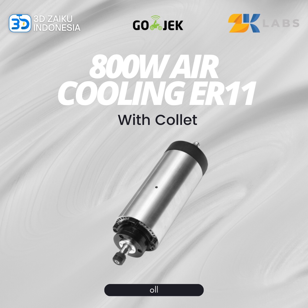 Zaiku CNC Spindle Motor 800W ER11 58 mm Air Cooling with Collet
