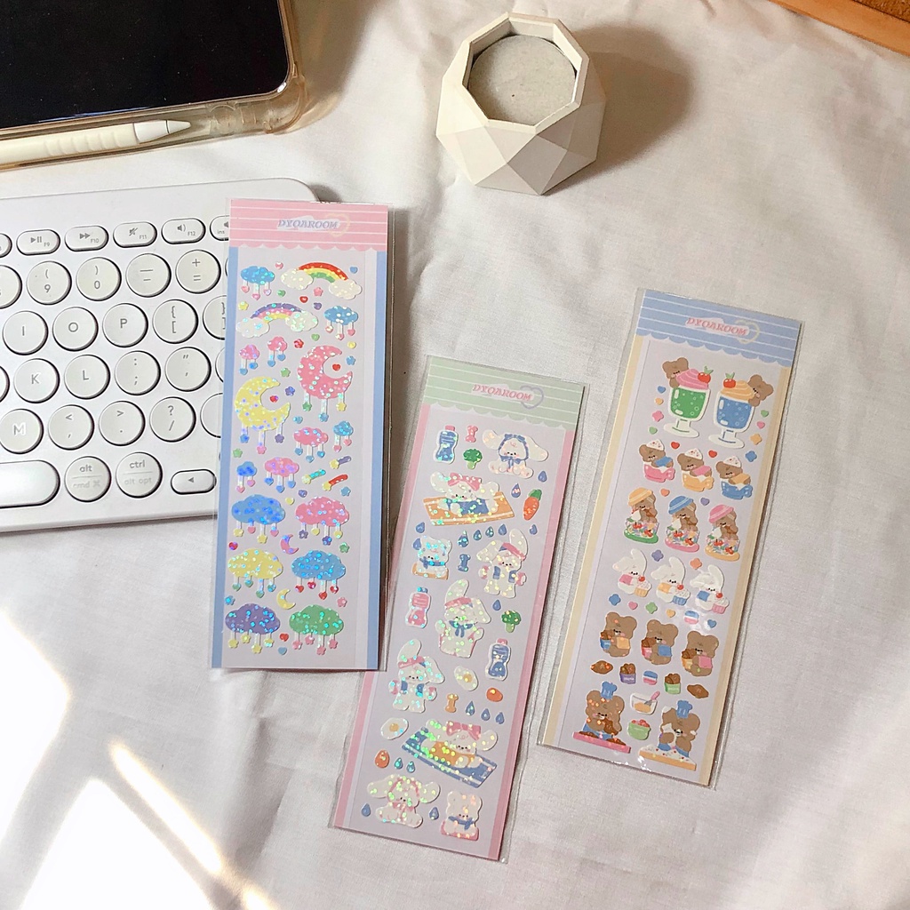 

Sticker Bear Bunny Cloud Deco Journal Bullet Bujo Scrapbook