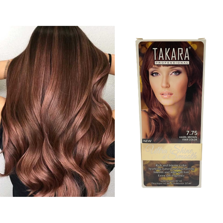 Takara Professional Ultra Shine &amp; Smooth 7.75 Hazel Brown Hair Color