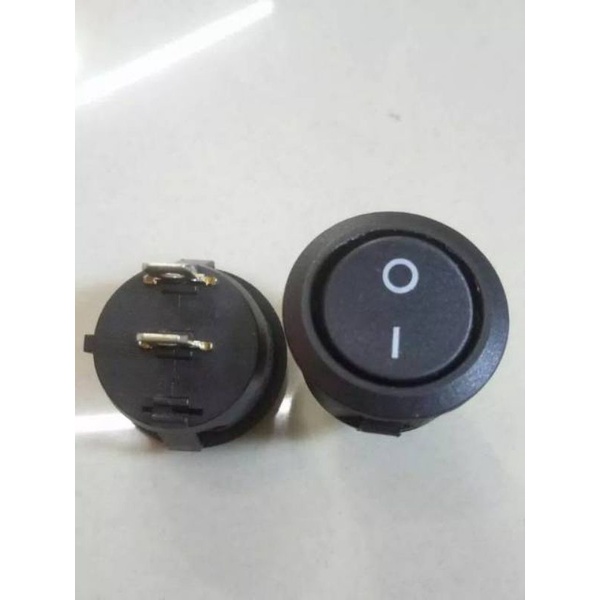 ROCKER SWITCH BULAT HITAM 2 PIN