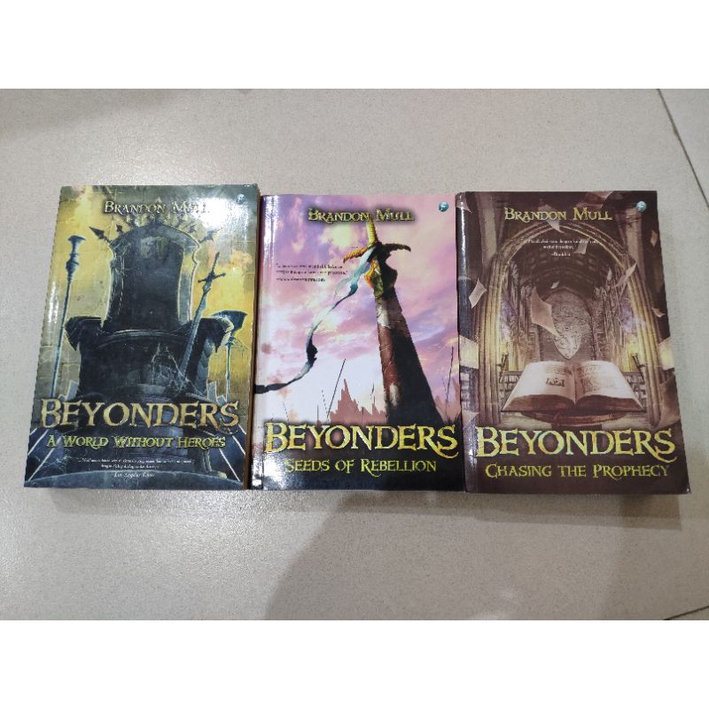 Novel Beyonders 3 buku Brandon Mull a world without heroes seeds of rebellion chasing the prophecy t