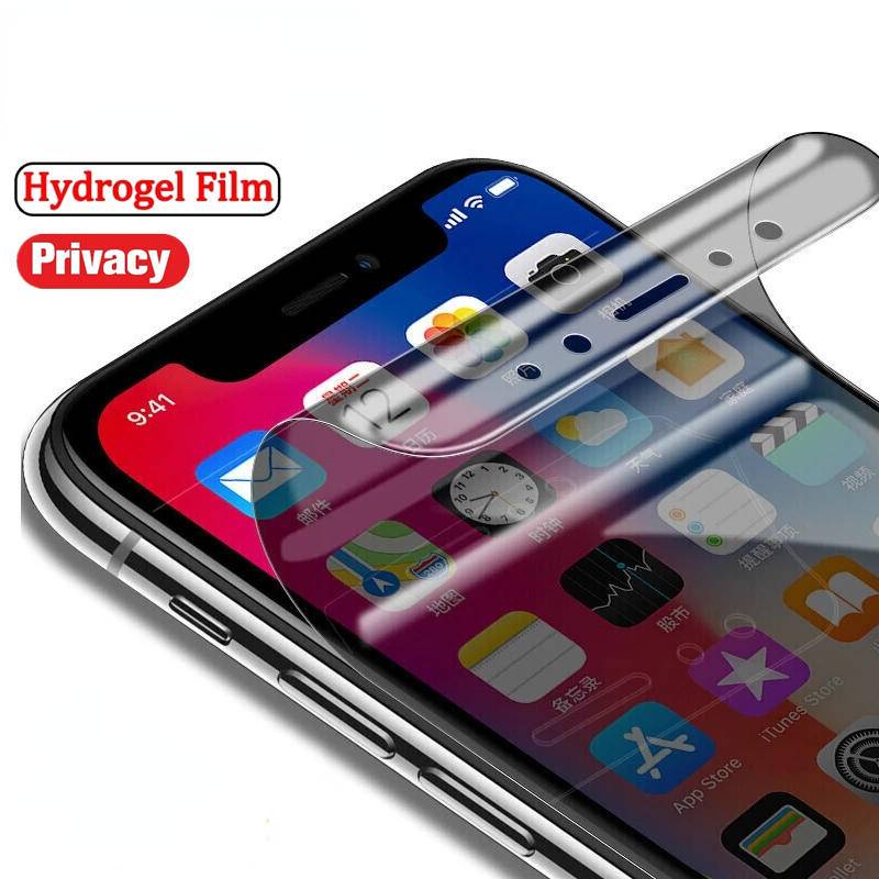 Pelindung Layar Hydrogel Anti Spy Untuk iPhone 14 13 12 11 Pro MAX Plus Mini X XS MAX XR 7 8 6 6S Plus SE 2020 2022