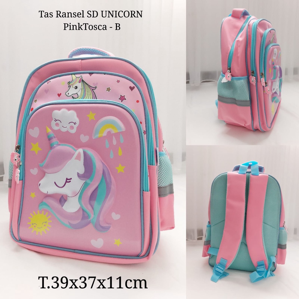 Tas Ransel Anak Perempuan SD Unicorn &amp; Pony Kualitas Premium