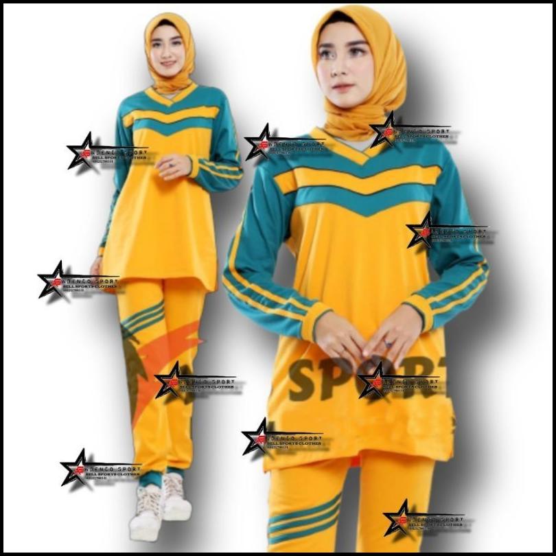 Terbaru Setelan Senam / Baju Senam / Setelan Baju Senam Muslimah / Setelam Baju Senam Joger Muslimah