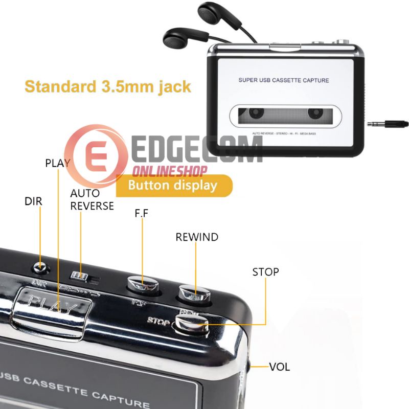 EZCAP 218 USB Cassette Capture to MP3 Converter / EZCAP218