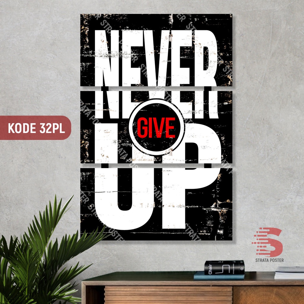 Poster motivasi Hiasan dinding quotes Dekorasi ruangan Wall decor Poster puzzle