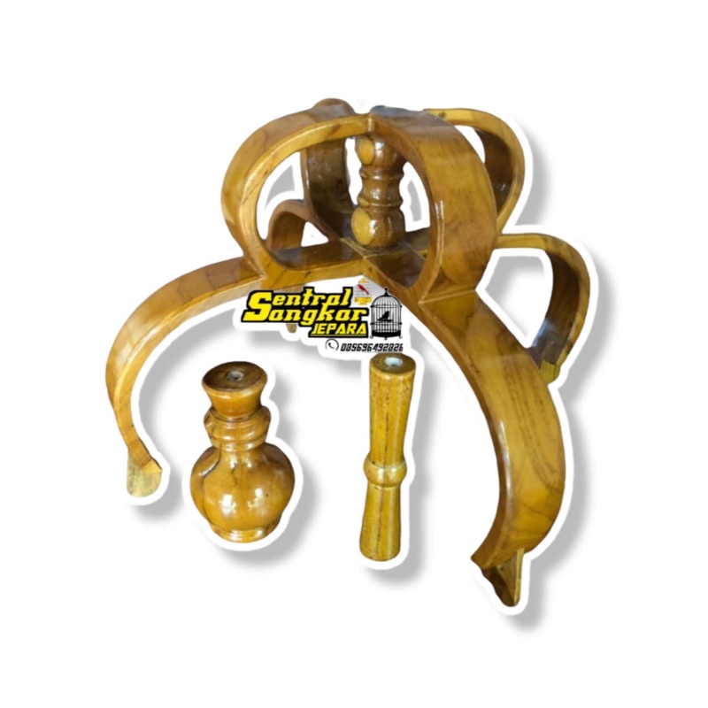 READY STOCK MAHKOTA SANGKAR MURAI KAYU JATI