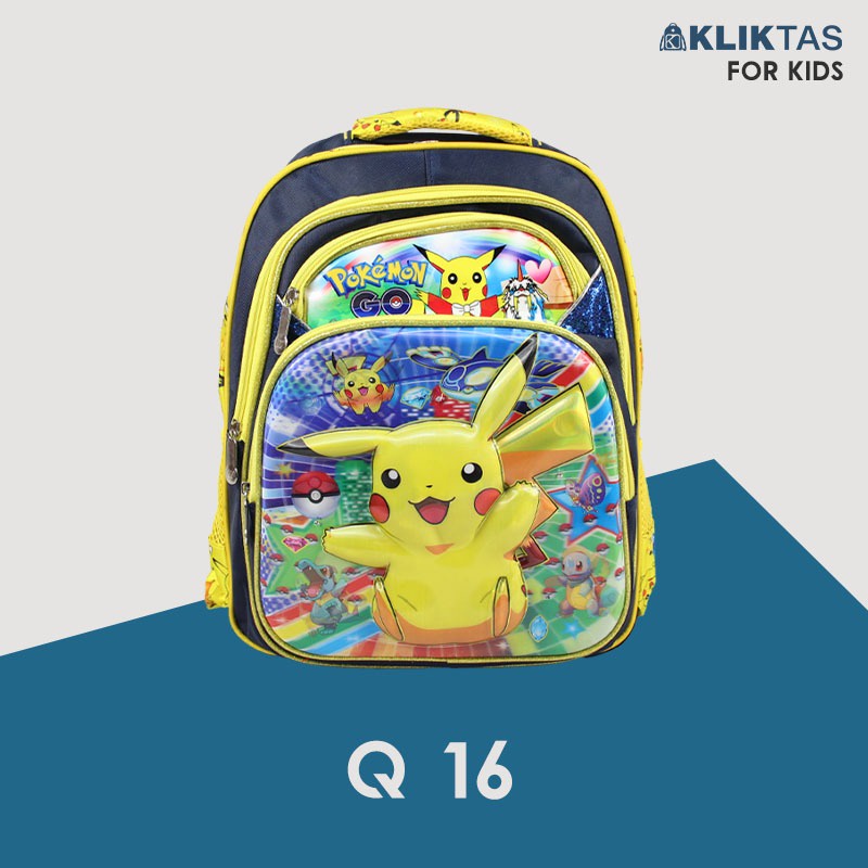 [KLIKTAS] Tas Ransel Sekolah Anak Laki Impor Batok Kartun Animasi Karakter 6D Backpack SD Polo Luxton 016