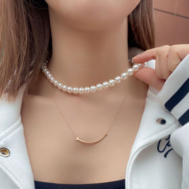 COD Kalung Mutiara Wanita Elegant Simple Polos Korean Style Classy Import Premium