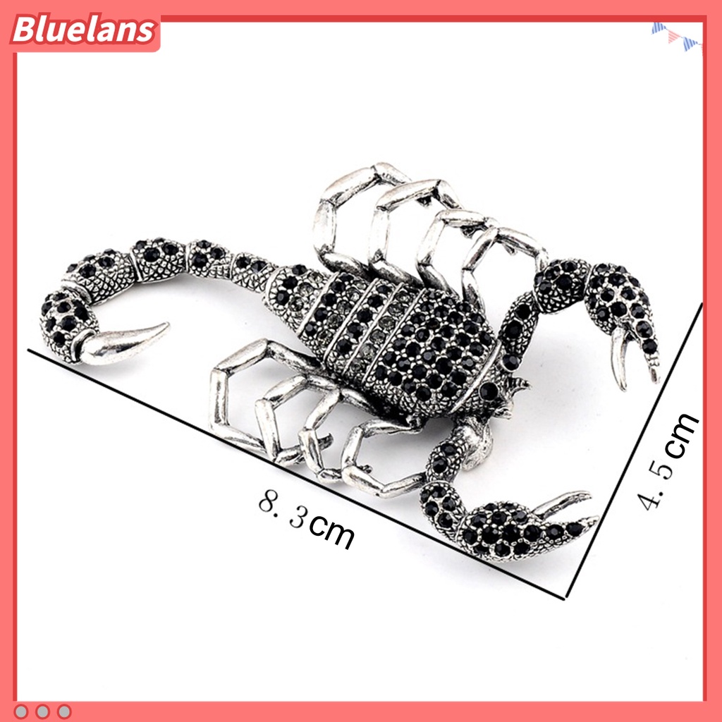 Bros Pin Bentuk Kalajengking Aksen Berlian Imitasi Untuk Dekorasi Pakaian