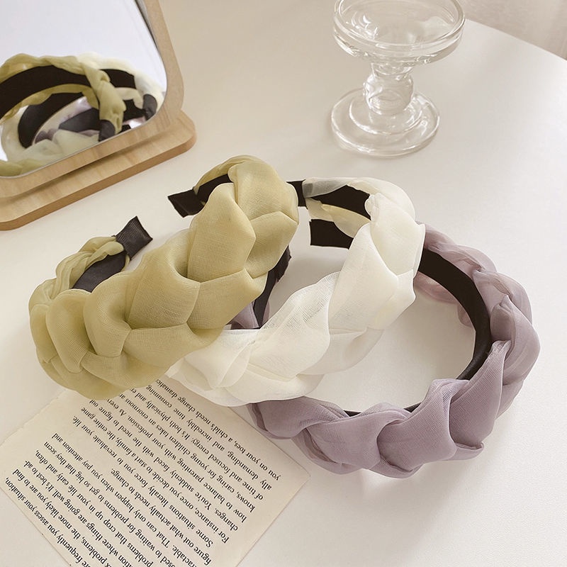 CHAVA | BD949 BANDO NAGITA KEPANG BANDANA SCRUNCHIE ALA KOREA KOREAN HEADBAND TEBAL BESAR JALIN ORGANZA